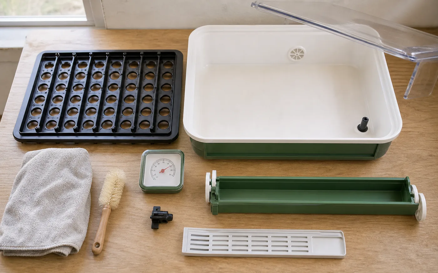 Incubator equipment arranged for setup and testing